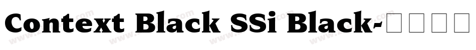 Context Black SSi Black字体转换